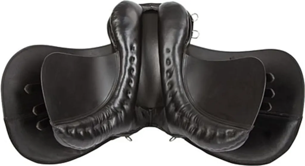 Selle mixte en cuir noir Kerbl pour chevaux - Confort et équilibre