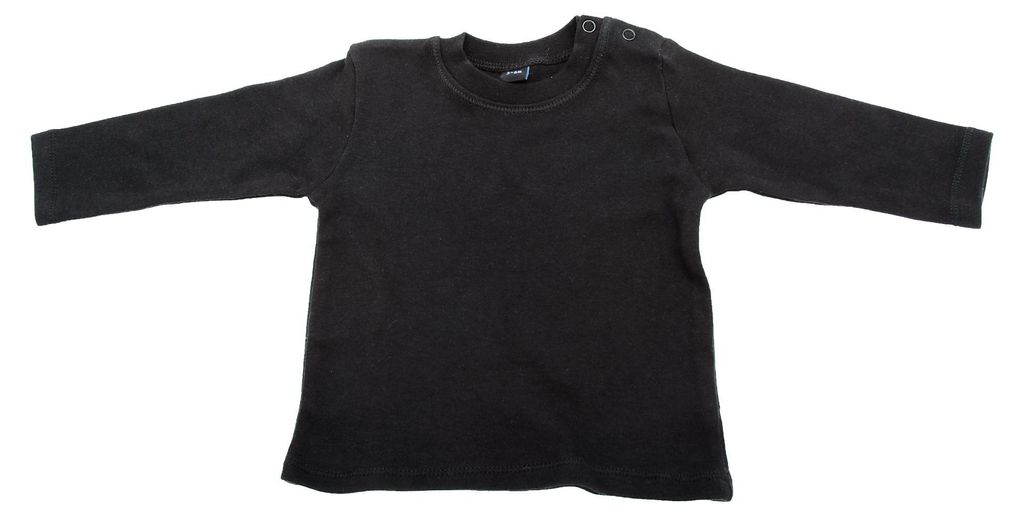 Babybugz Baby Mädchen T-Shirt, Langarm FK165 (80) (Schwarz)