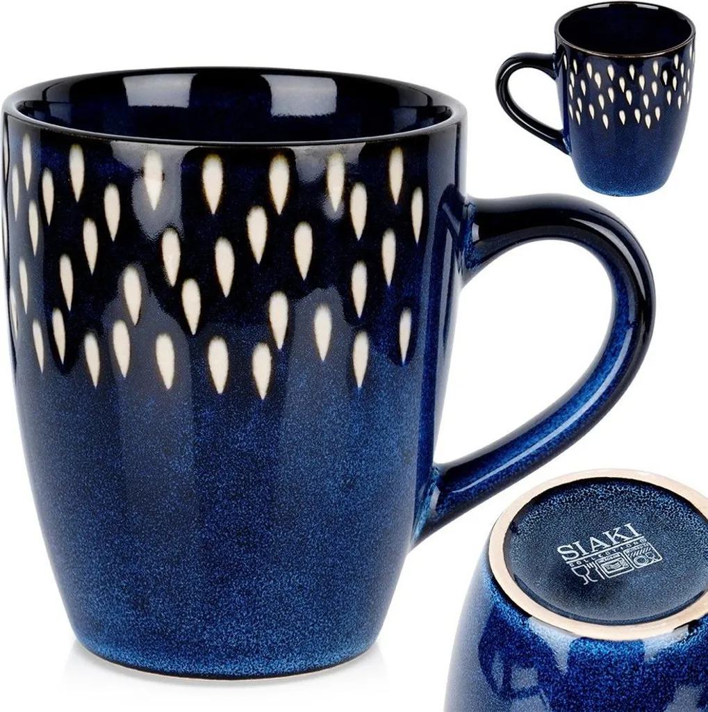 Tazza blu navy per bevande calde e fredde, caffè, tè, tisane, bevande