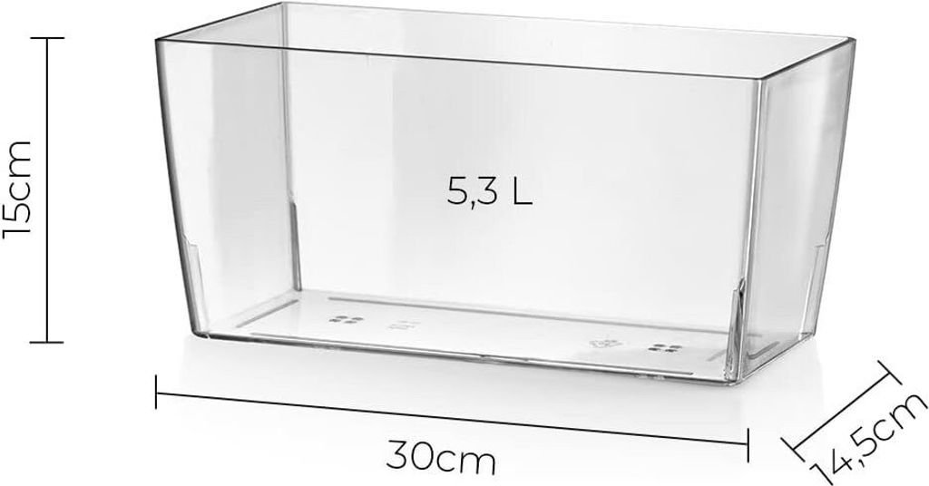 tera Blumenkasten "Coimbra 30" transparent Produktbild 5