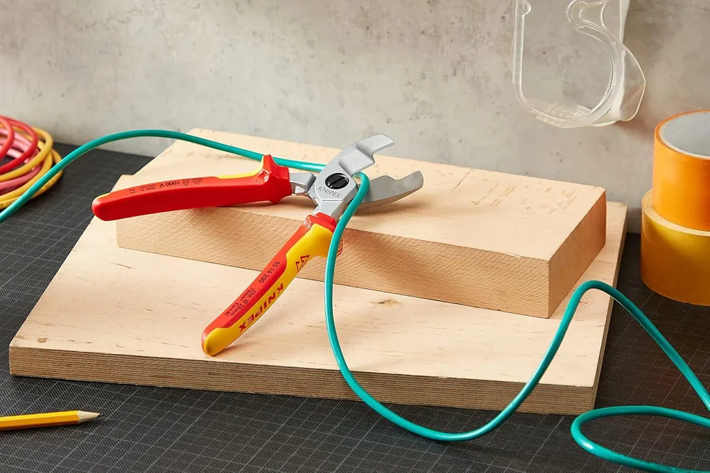 Coupe-câble à double tranchant Knipex chromé 200 mm haute précision
