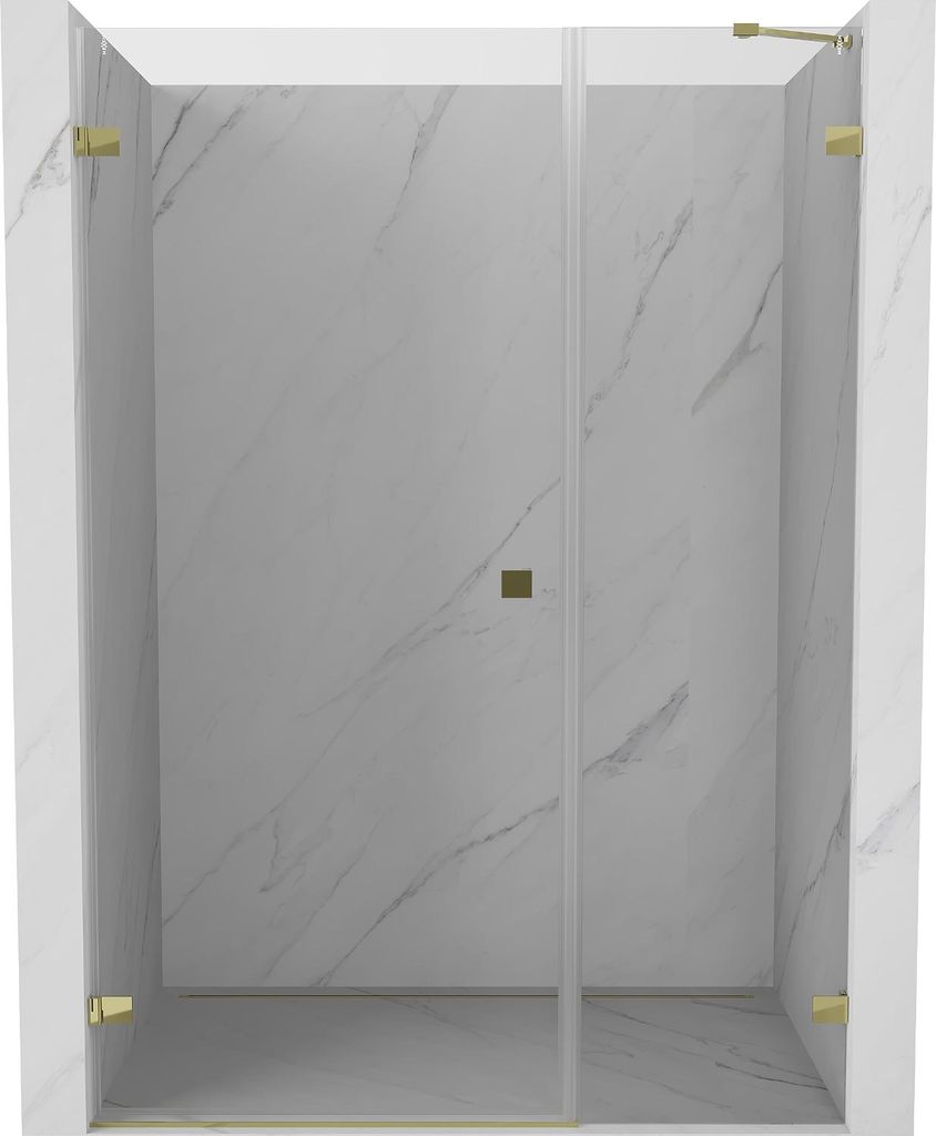 Mexen Lunar-B Duschpendeltüren links 125 cm, transparent, gold - 832S-125-050-50-00-L
