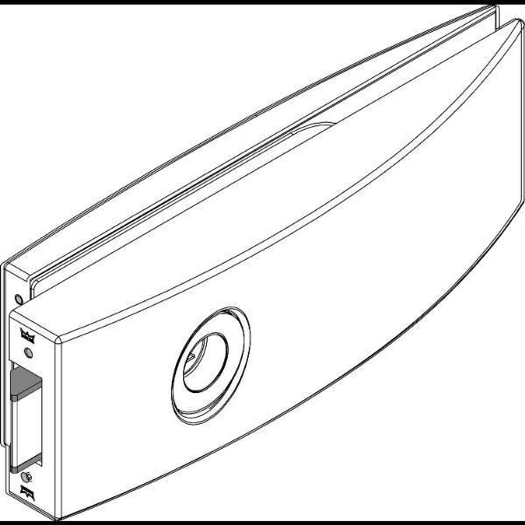 DORMA Schloss Studio Arcos unversperrbar, Glas 8mm, Alu silber eloxiert (24.201) | Glastürbeschlag - Zubehör dormakaba