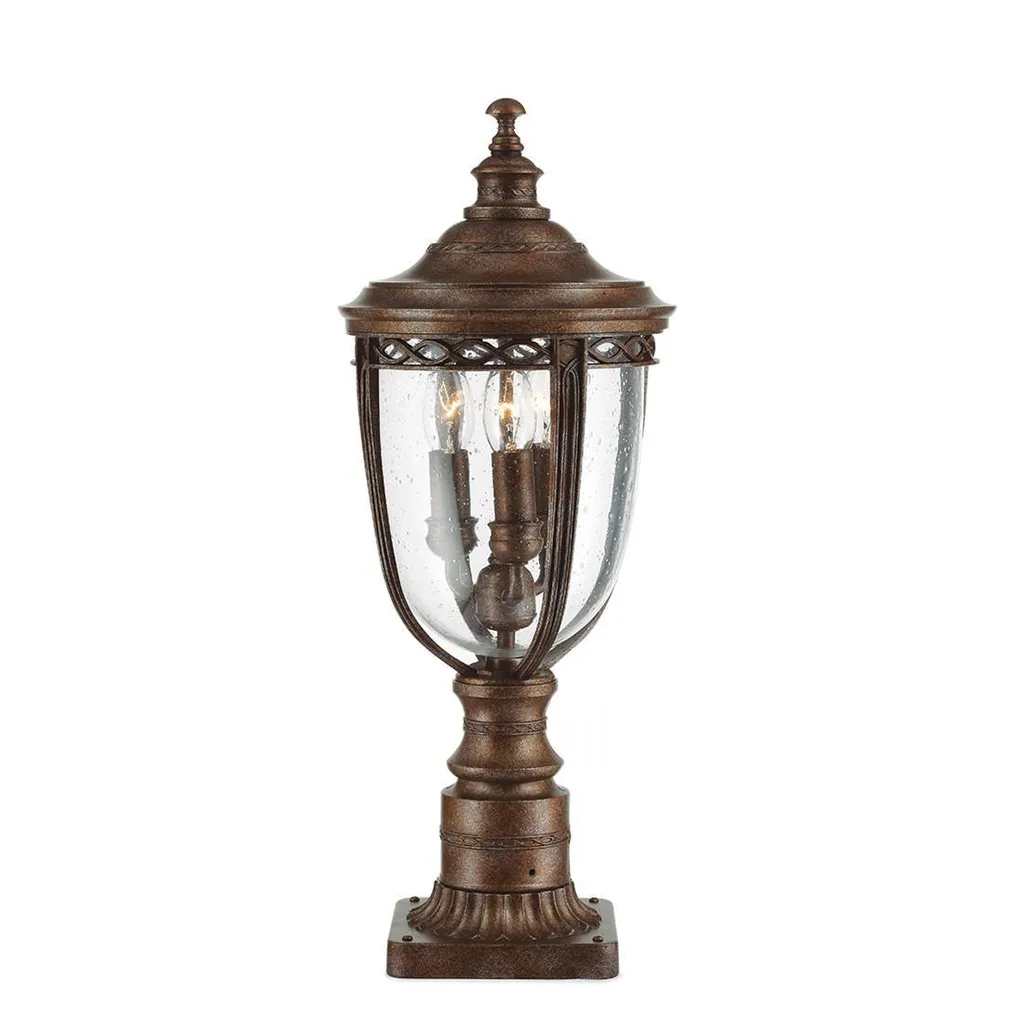 Luminaire de table classique 55 cm British Brown 3 sources E14
