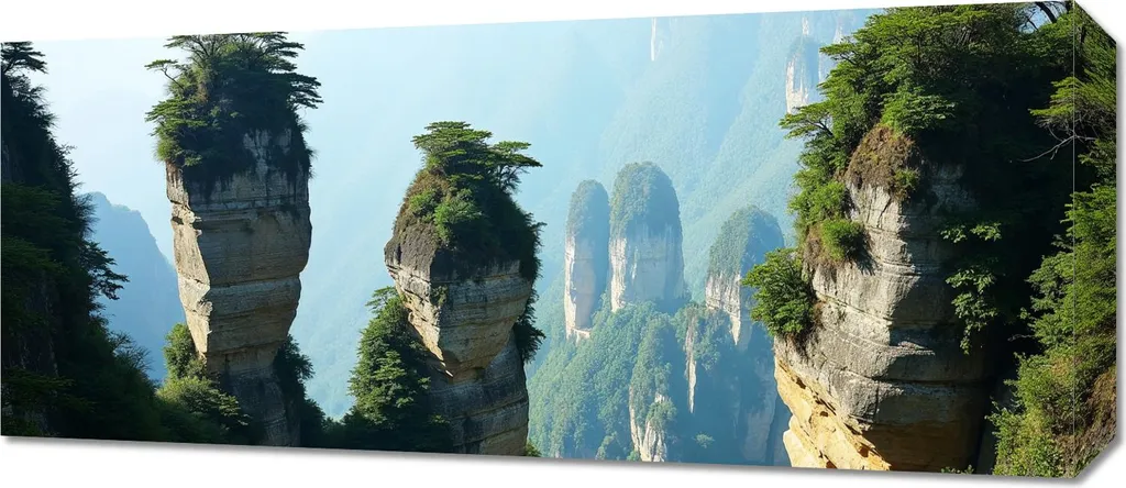 Décoration murale panoramique rochers sur toile 70x30 cm déco moderne
