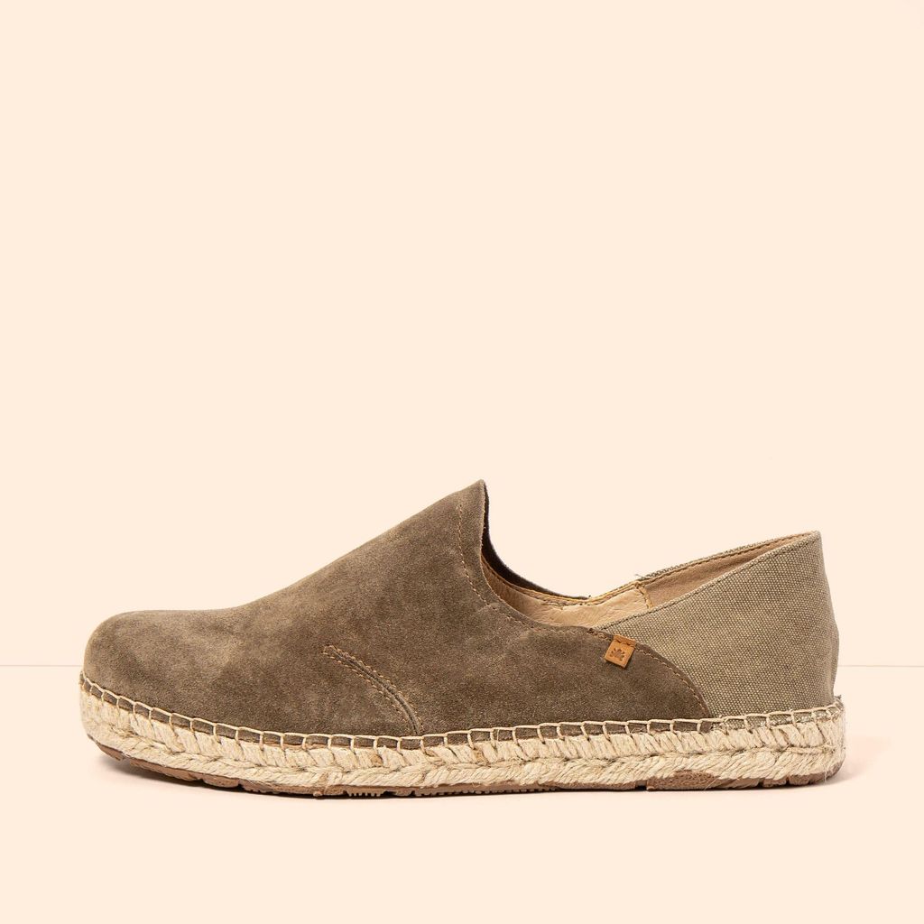El Naturalista Schuhe Uni N677 SILK SUEDE-Baumwolle LAND / CAMPOS Farbe Braun