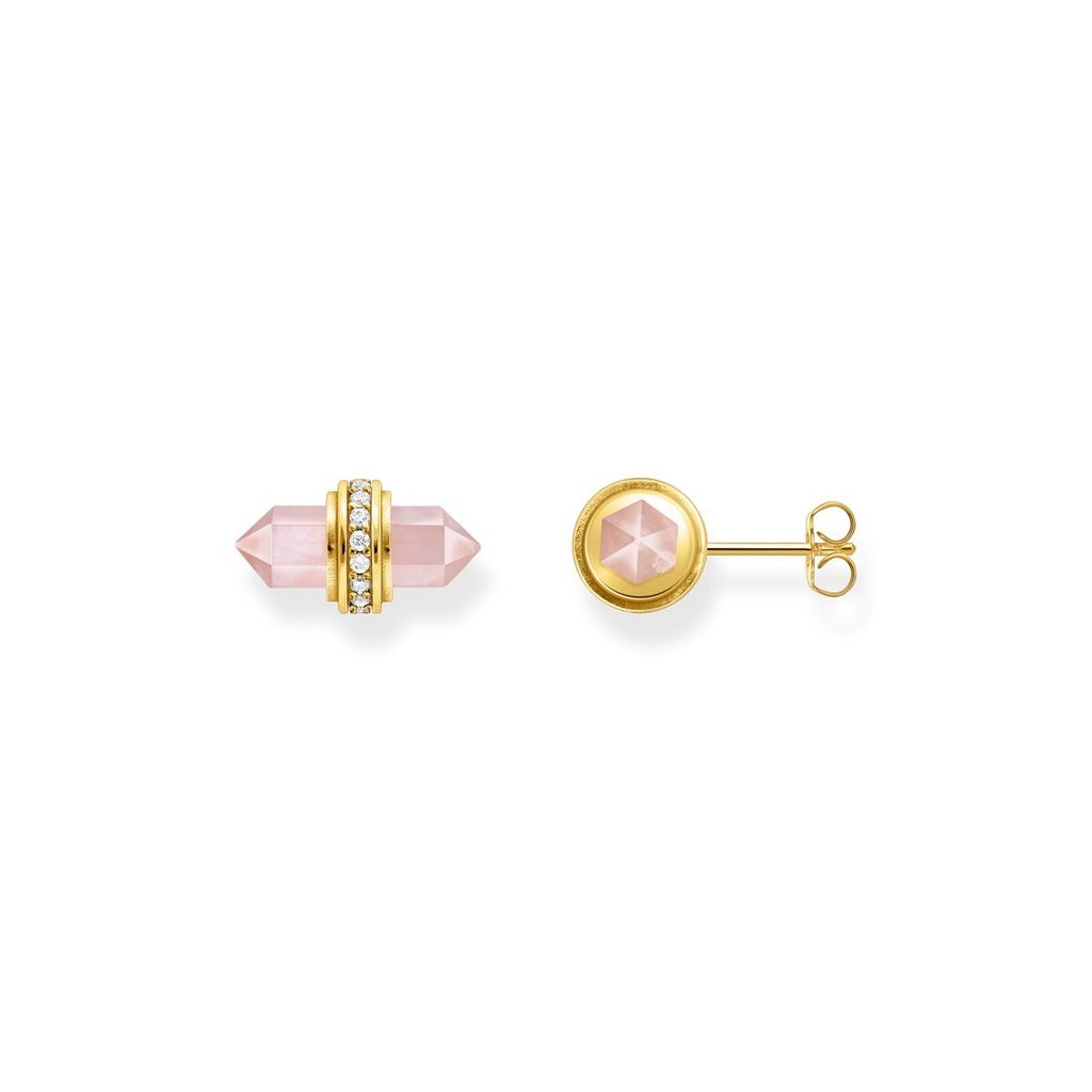 Thomas Sabo Ohrstecker H2281-414-9 Silber vergoldet rosa Onyx