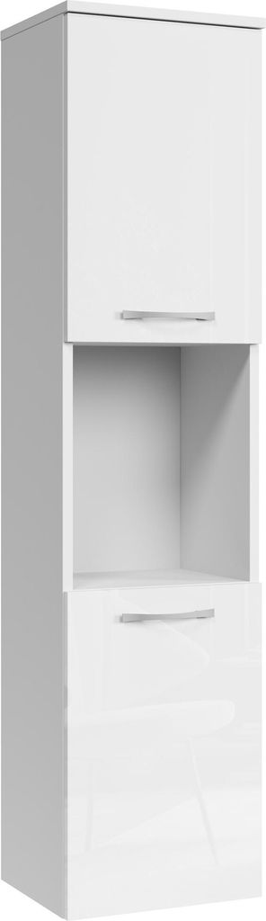 Badplaats Badezimmerschrank Montreal 30 x 30 x 131 cm Weiß Produktbild 