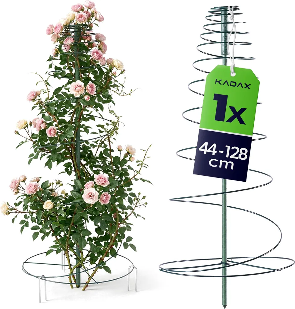 Tuteur rosiers contre l'affaissement : support spirale acier 44-128 cm