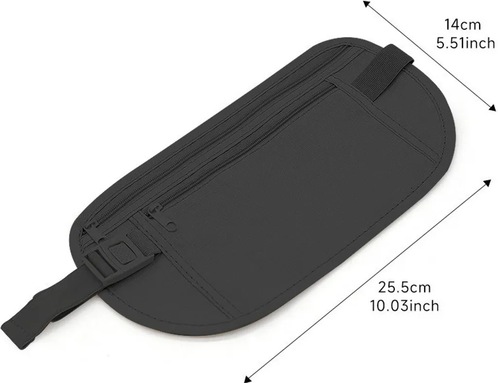 Cintura da Corsa Sottile INF Nero - Fascia Sportiva No-Bounce