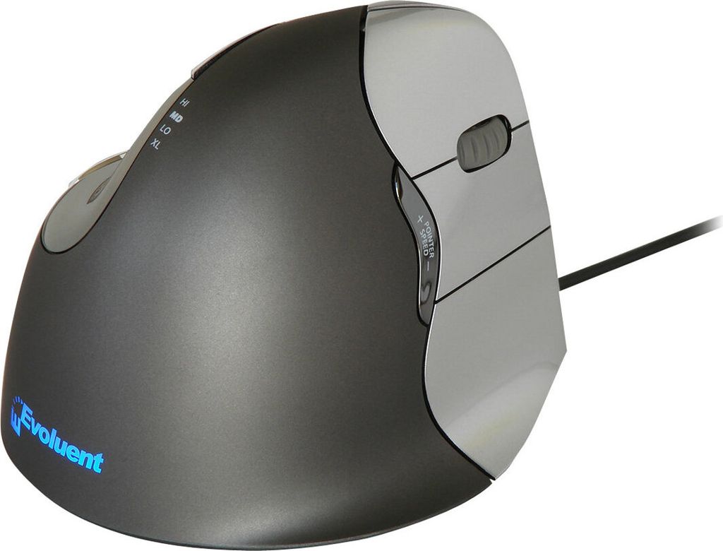 Evoluent VerticalMouse 4 - Maus - ergonomisch - Für Rechtshänder - optisch - 6 Tasten