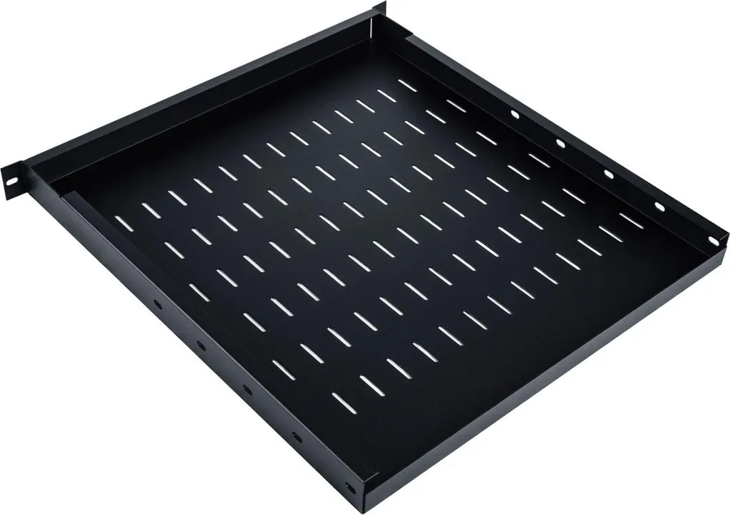 Tablette de Rangement 1U pour Baie Informatique 19'' Acier Noir