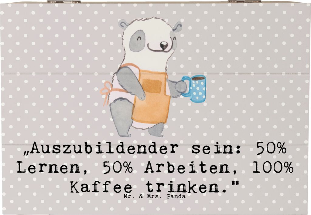 Mr. & Mrs. Panda Box Auszubildender 22 x 15 cm - Grau Produktbild 