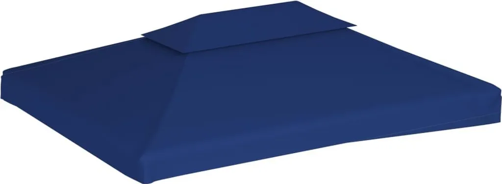 vidaXL Telone per tetti a padiglione con sfiato per camino 310 g/m² 4x3 m Blu