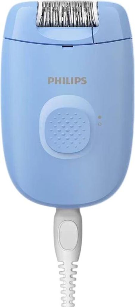 Philips kabelgebundener Epilierer Series 2000 BRE228/00, 1 Geschwindigkeitsstufe, abwaschbarer Epilierkopf, blau