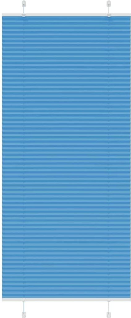 Plissee Blau 85x200 cm Stoffbreite 84,4 cm Polyester