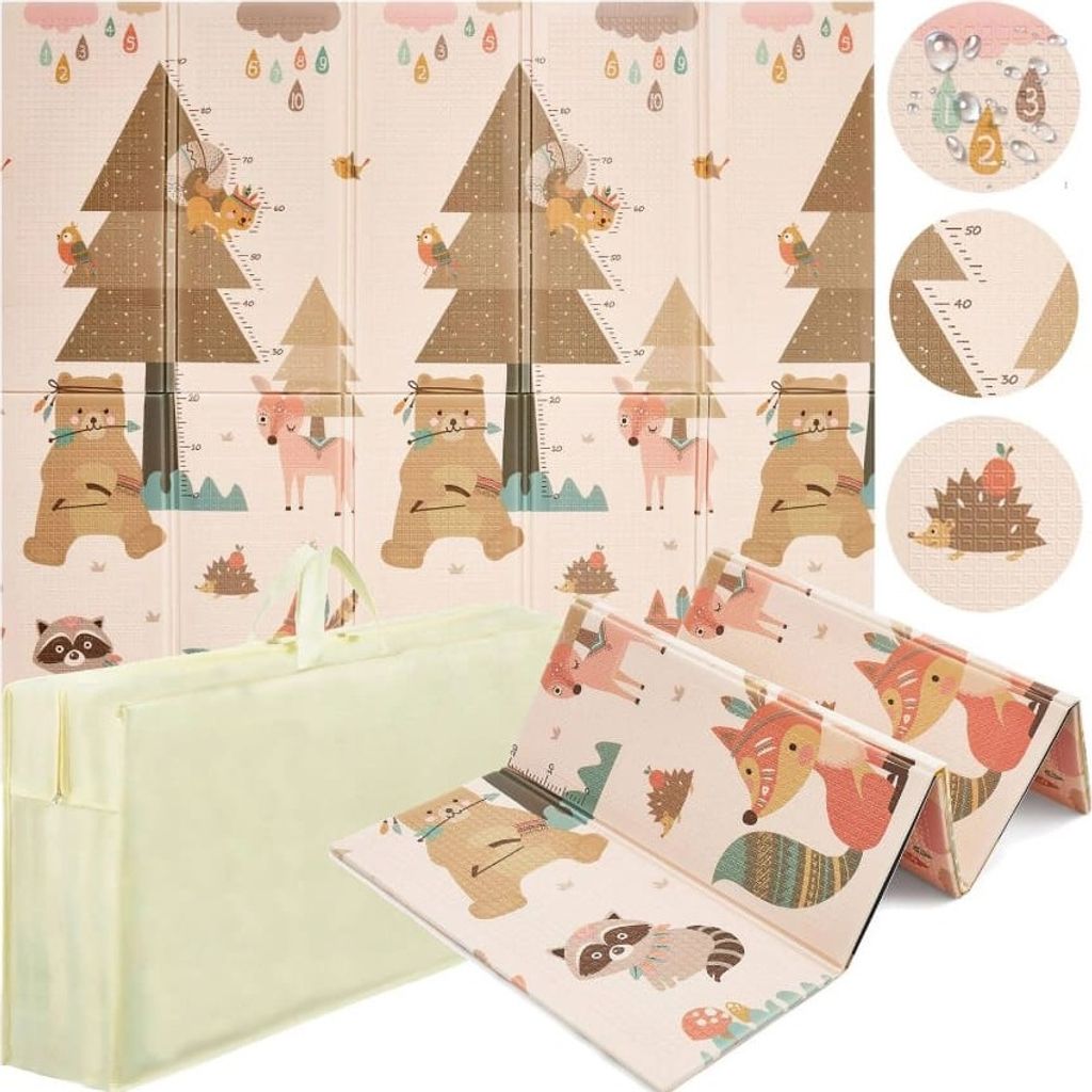 4FIZJO Faltbare Spielmatte, 200 x 180 cm, XPE, Baby Kinder, Produktbild 