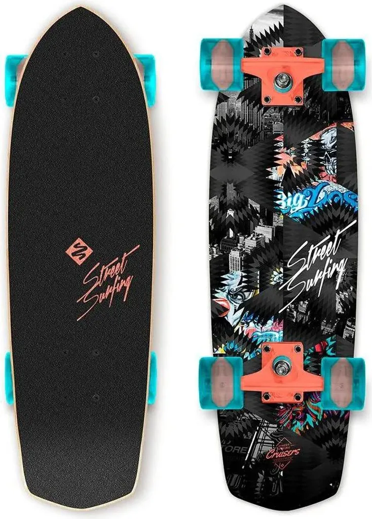 Street Surfing Kicktail 28' Urban Lover Cruiser Skate Multicolore