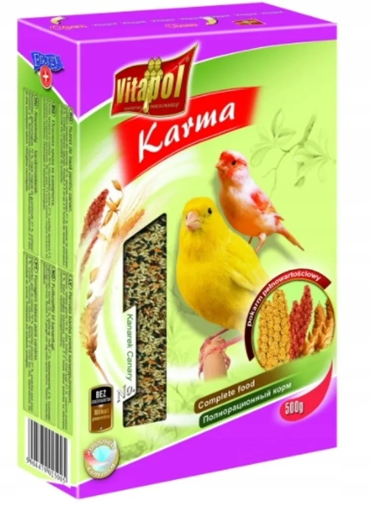 Vitapol Mangime per Canarini 500g - Mix di Semi per Canto e Vitalità