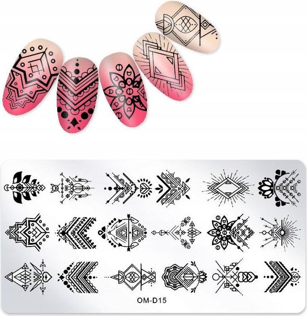 Stempelplatte für Nail Art OM-D15