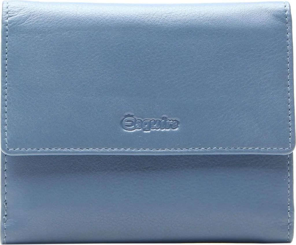 Esquire Pelle portafoglio Viktoria Wallet With Flap Dove Blue celeste