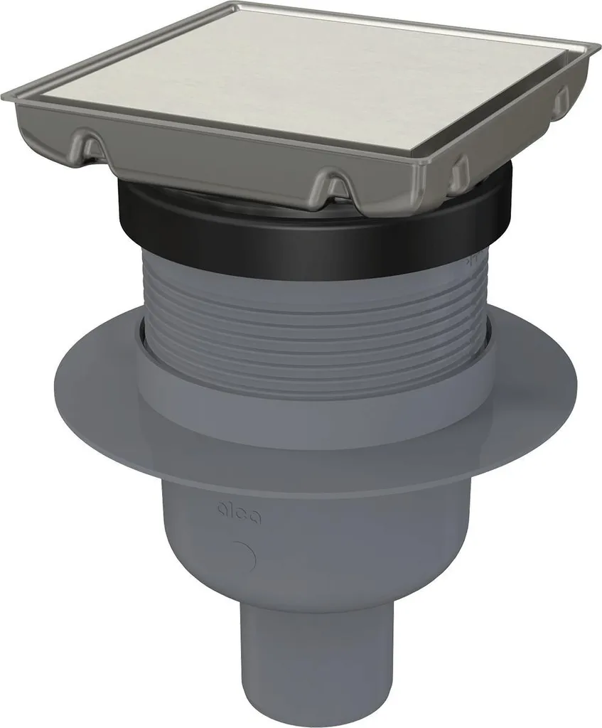 AlcaDrain Scarico Pavimento 130x130mm Acciaio Inox Verticale SMART