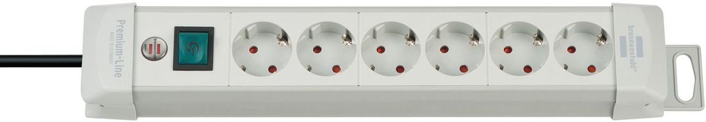 Brennenstuhl 1955500100, 3 m, Šedá, Plast, 10 AC zásuvky/AC Obrázok produktu 
