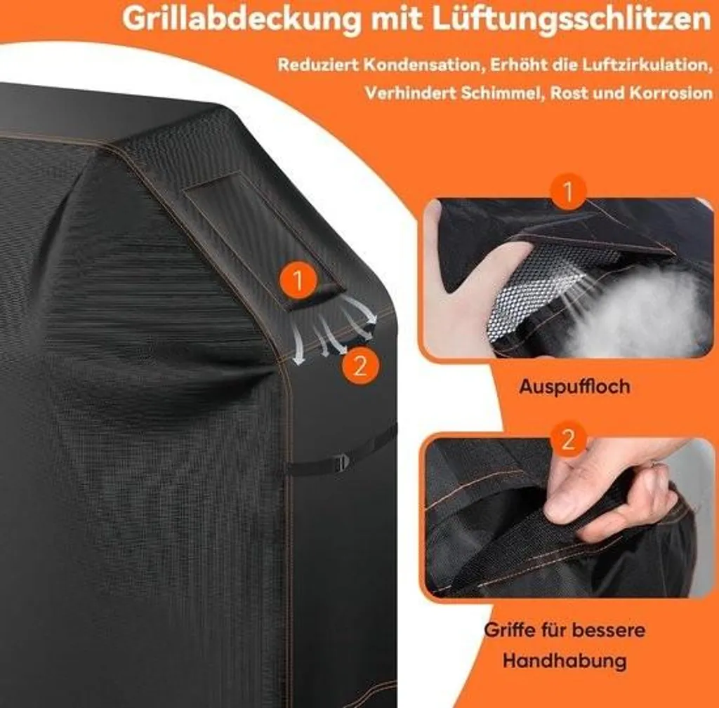 Housse de protection barbecue imperméable avec fenêtre d'aération - 6