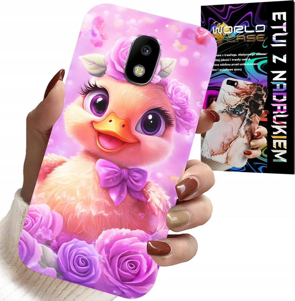 Fall Für Samsung Galaxy J5 2017 - Niedliche Ente, Ente Auf Rosa Hintergrund