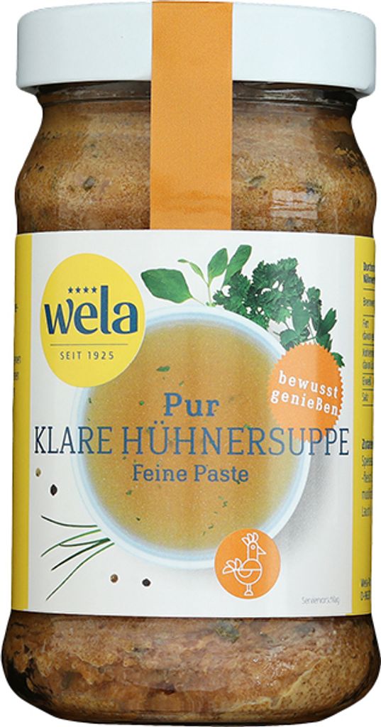 WELA Klare Hühnersuppe Pur 1/2 Glas Produktbild 