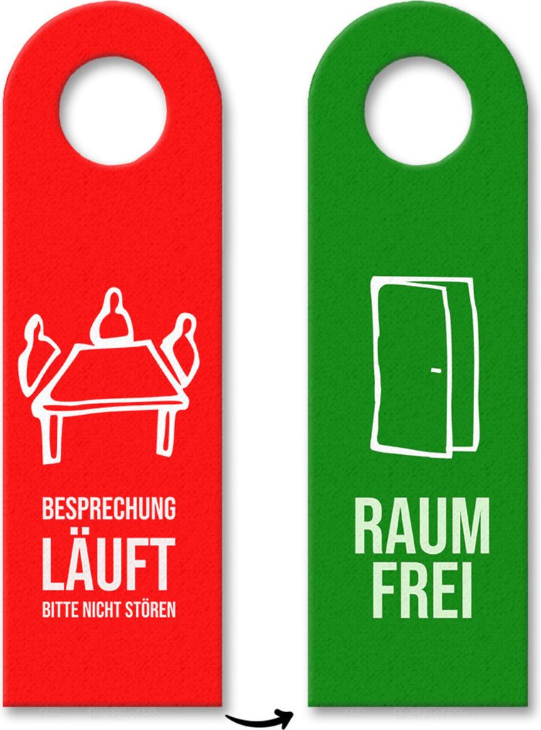 Besprechung läuft - Bitte nicht stören Türhänger Warnschild Produktbild 
