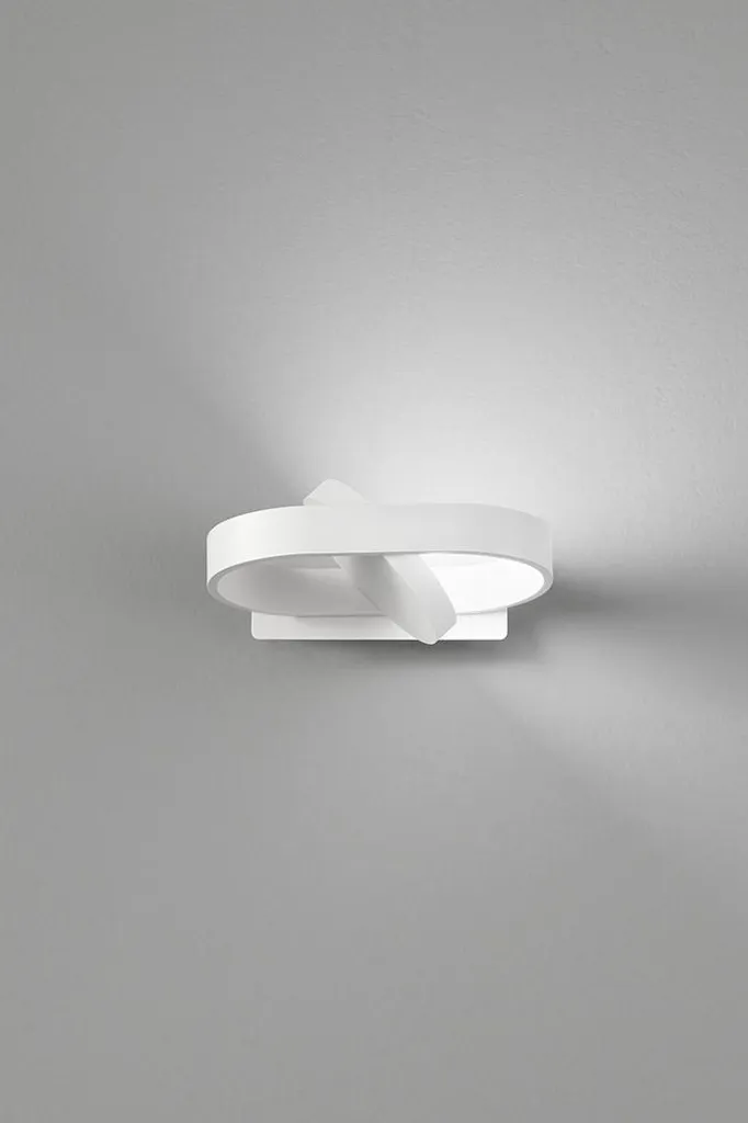 Applique LED Orientable 3 Couleurs de Lumière 3000K-6000K en Métal Blanc 6W