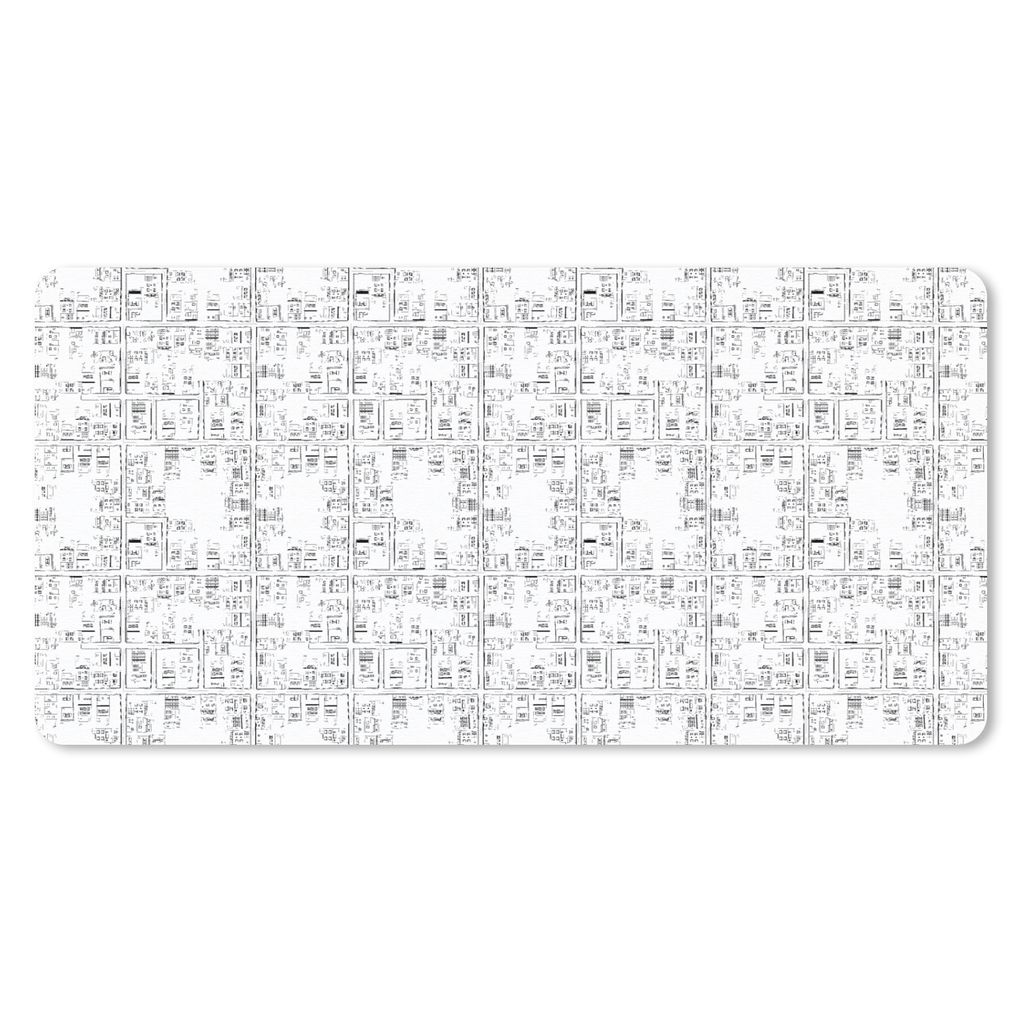 MuchoWow Mauspad Mousepad Stadtplan - Muster - Schwarz und weiß 60x30 cm - Mousepads - Maus Mat - Pad - Mausunterlage - Nachhaltig