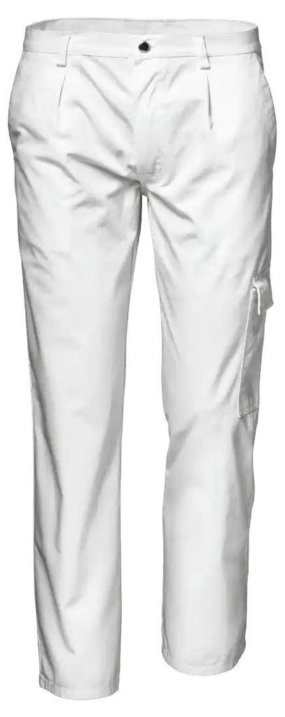 Sir Safety Symbol Arbeitshose Herren aus Massaua-Baumwolle mit verstärkten Nähten weiß, 38, Weiß