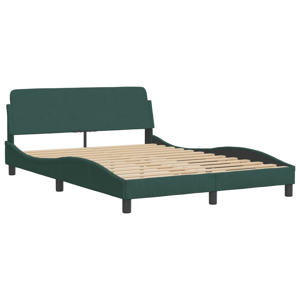 "2026 MODERNE"Bettgestell - Doppelbett - "Dover" Dunkelgrün 140x190 cm Samt - Polsterbett Klassische Betten CC6921187