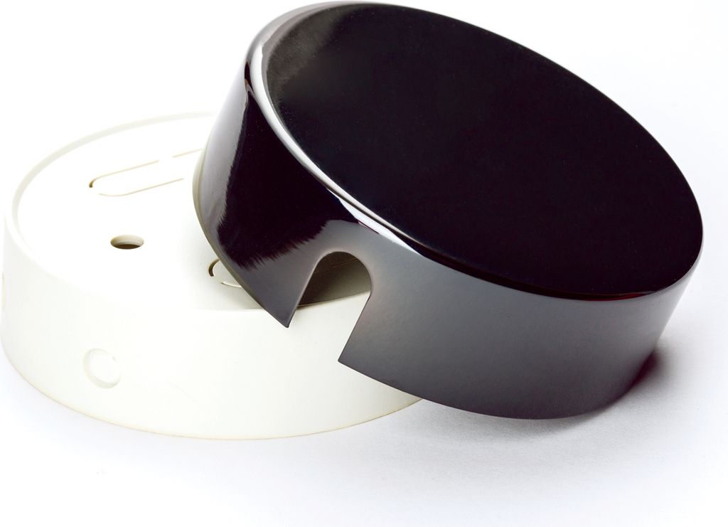 Verteilerdose aus Metall, Deckendose, Baldachin, Verteiler Abdeckung für Leuchte Lampe, 70mm, Schwarz-Nickel