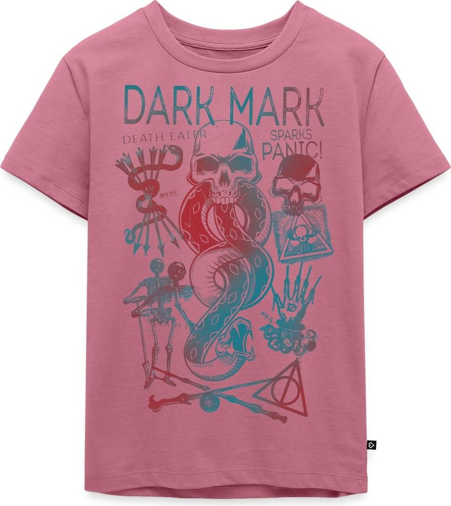 Spreadshirt Harry Potter Dunkles Mal & Horkruxe Design Kinder Premium T-Shirt, 134/140 (8 Jahre), Mauve