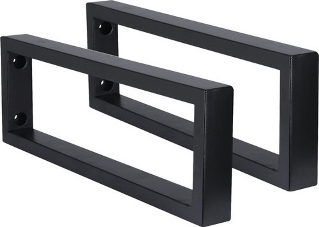 Waschtischhalterung 44x15x2,5 cm schwarz 2 Stück