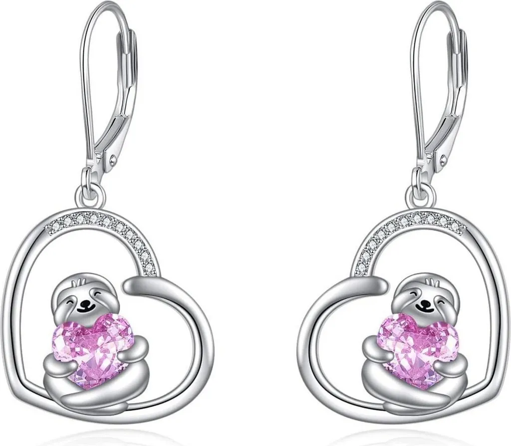 Boucles d'oreilles Champignon Argent 925 Hypoallergénique Rouge