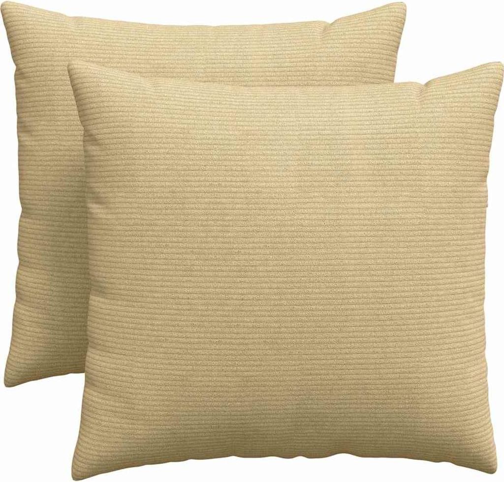 vidaXL Sofakissen 2 Stück Grau-Grün 50 x 50 cm Cordstoff