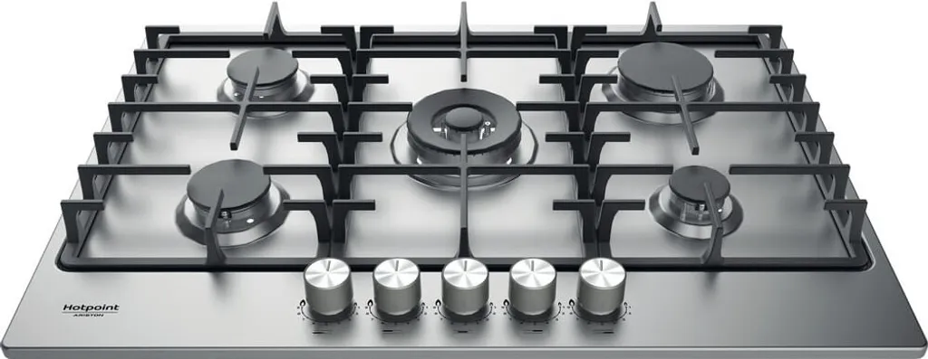 Table de cuisson Hotpoint PPH 75G DF/IX Inox 5 feux et sécurité Gaz