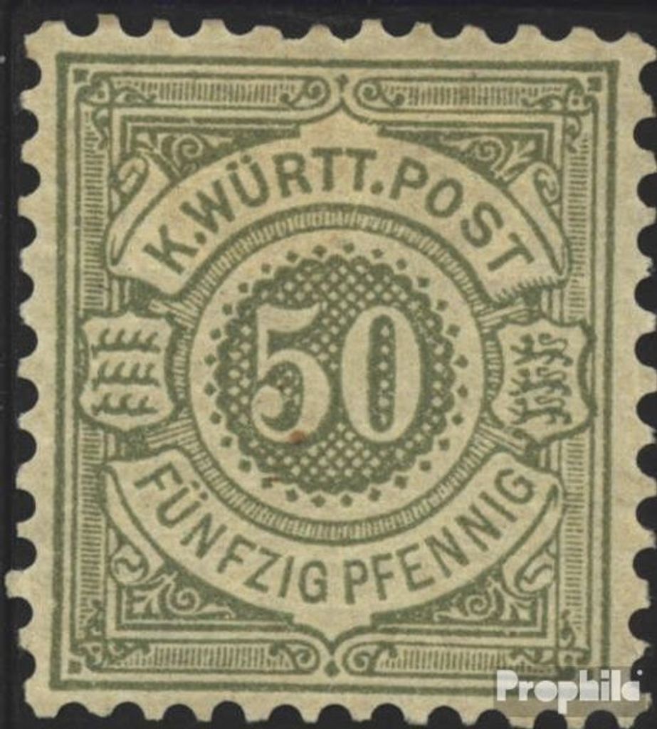Briefmarken Württemberg 1878 Mi 51 gestempelt Ziffern im Kreis