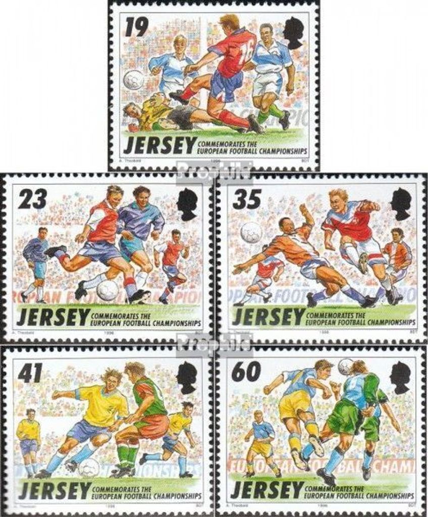 Briefmarken GB - Jersey 1996 Mi 737-741 (kompl.Ausg.) postfrisch Fußball