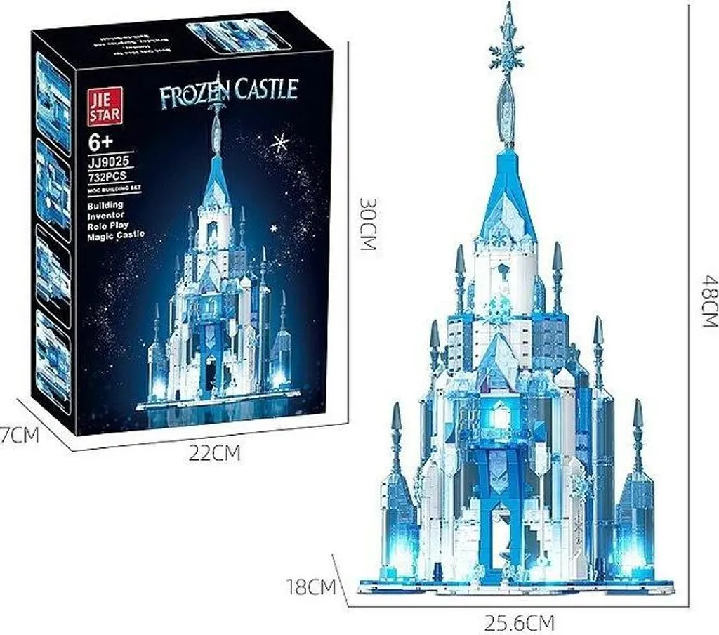 Château de glace en briques avec lumière 732el : Kit de construction