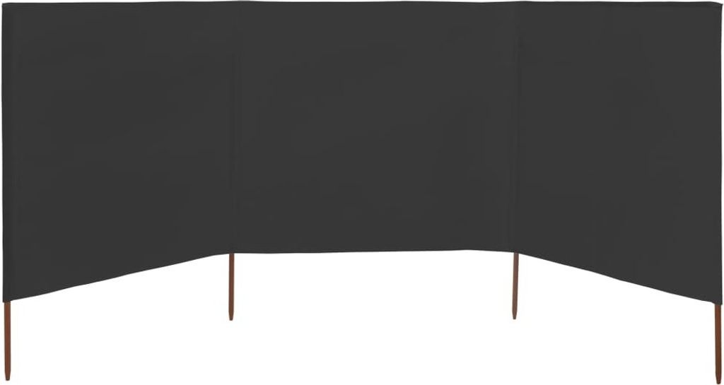 tessuto frangivento 3 pezzi 400 x 120 cm antracite Immagine del prodotto 