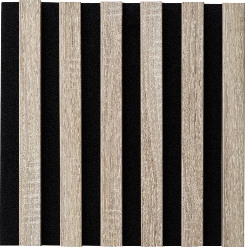SN Deco - Akustikpaneele 300x300 (Filz schwarz | MDF sonoma)
