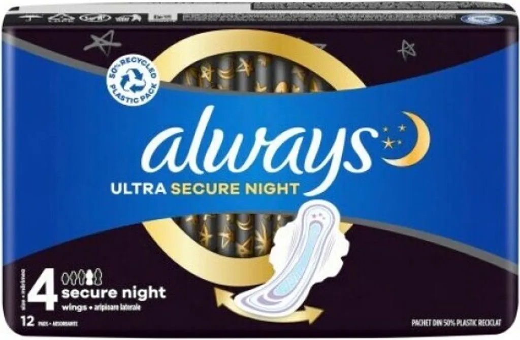 Always Ultra Secure Night Ailettes : 72 Serviettes Protection Max 9H - 2