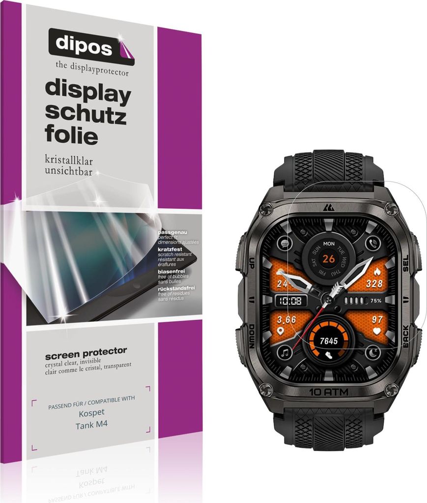6x Schutzfolie für Kospet Tank M4 klar Displayschutzfolie Folie Display Schutz dipos