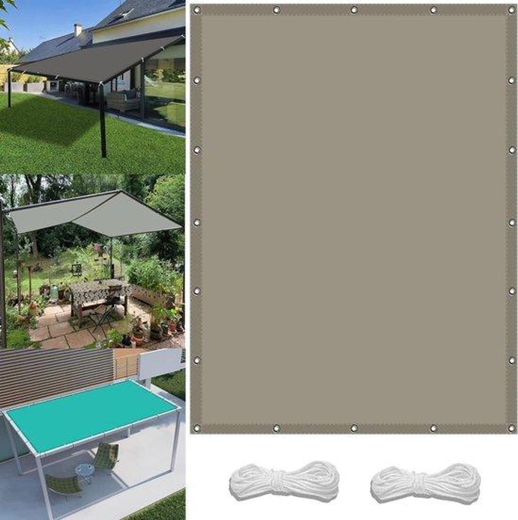 Luifel Vervanging für Balkone - Wasserabweisendes Polyesterdach - 2 x 2,8 m - Khaki