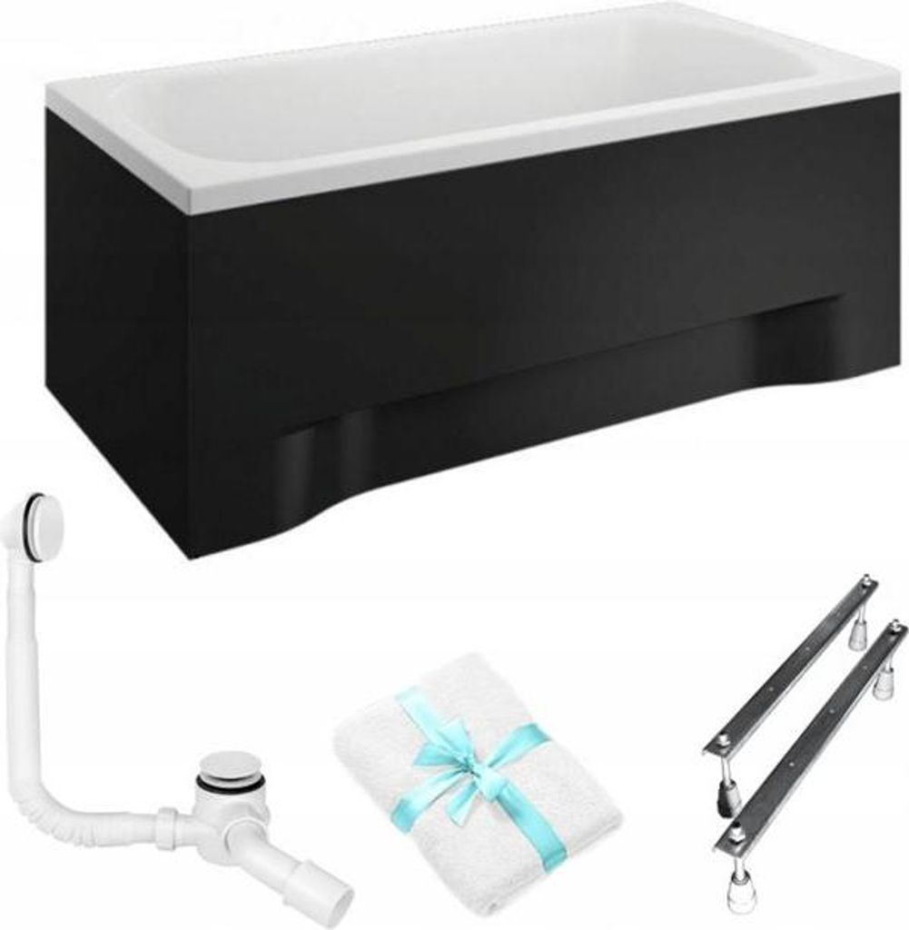 Aqua For You | Polimat Badewanne Classic - 120x70cm - Antibakterielle Beschichtung - Kratzfest - mit Verkleidung